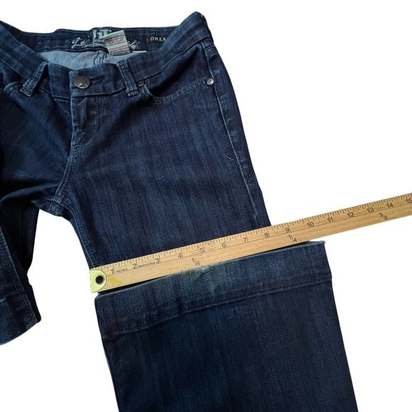 IT Bootcut Jeans Size 25 Dream Diva Dark Wash Low Rise Flare - Picture 9 of 11